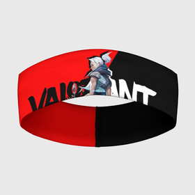 Повязка на голову 3D с принтом Valorant Jett ,  |  | counter strike | csgo | project a | riot | shooter | twitch | валорант | игра | ксго | риот | твич | шутер