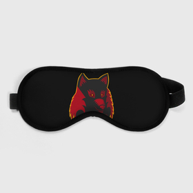 Маска для сна 3D с принтом Wolf Logo в Екатеринбурге, внешний слой — 100% полиэфир, внутренний слой — 100% хлопок, между ними — поролон |  | animal | beast. | dog | logo | wolf | woof | волк | животные | зверь | лого | логотип | собака | хищник