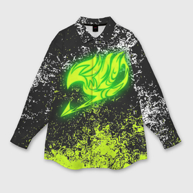 Мужская рубашка oversize 3D с принтом Fairy tail logo green в Екатеринбурге,  |  | fairy tail | happy | natsu | грей фуллбастер | добенгаль | иксид | кавазу | лектор | локи | люси | нацу | нацу драгнил | ничия | пантер лили | тока | фейри тейл | фрош | хвост феи | хэппи | чарли | эрза