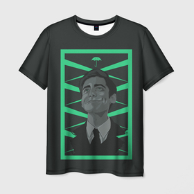 Мужская футболка 3D с принтом  Пятый  - Академия Амбрелла в Тюмени, 100% полиэфир | прямой крой, круглый вырез горловины, длина до линии бедер | the umbrella academy | umbrella academy | академия амбрелла | номер пять | пятый