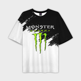 Мужская футболка oversize 3D с принтом Monster energy в Екатеринбурге,  |  | black monster | bmx | claw | cybersport | energy | monster | monster energy | moto | motocross | race | sport | киберспорт | когти | монстер энерджи | монстр | мото | мотокросс | ралли | скейтбординг | спорт | энергия