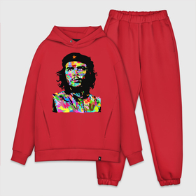 Мужской костюм хлопок OVERSIZE с принтом Che ,  |  | argentina | che guevara | color | cuba | paint | revolutionary | аргентина | краска | куба | революционер | цвет | че гевара
