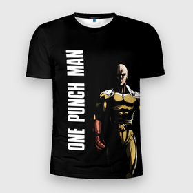 Мужская футболка 3D Slim с принтом One Punch Man в Белгороде, 100% полиэстер с улучшенными характеристиками | приталенный силуэт, круглая горловина, широкие плечи, сужается к линии бедра | Тематика изображения на принте: one punch man | saitama | ванпанчмен | герои | люди | персонажи | сайтама