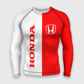 Мужской рашгард 3D с принтом Honda red white в Тюмени,  |  | acura | auto | cr z | honda | honda power | japan | japanese | nsx | sport | авто | автомобиль | автомобильные | акура | бренд | марка | машины | спорт | хонда | япония