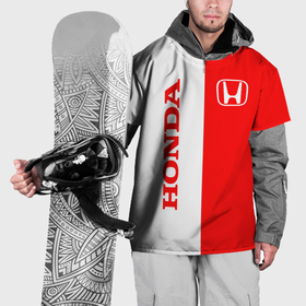 Накидка на куртку 3D с принтом Honda red white в Белгороде, 100% полиэстер |  | acura | auto | cr z | honda | honda power | japan | japanese | nsx | sport | авто | автомобиль | автомобильные | акура | бренд | марка | машины | спорт | хонда | япония