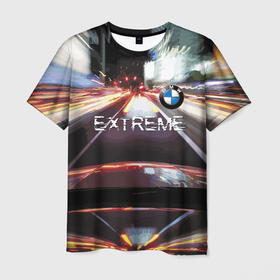 Мужская футболка 3D с принтом BMW Extreme , 100% полиэфир | прямой крой, круглый вырез горловины, длина до линии бедер | bmw | city | extreme | germany | highway | night | prestige | speed | track | turn | бмв | германия | город | ночь | престиж | скорость | трасса | шоссе | экстрим