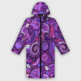 Мужской дождевик 3D с принтом Фиолетовый этнический дудлинг в Белгороде,  |  | Тематика изображения на принте: геометрия | дудлинг | дудлы | линии | рисунок | точки | узоры | фигуры | фиолетовый | цветы | этнический