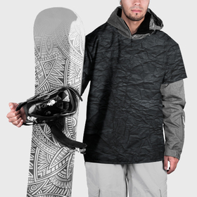 Накидка на куртку 3D с принтом Черная Бумага в Курске, 100% полиэстер |  | pattern | textures | абстракция | бумага | геометрия | градиент | грязная | карбон | краска | мятая | паттерны | пергамент | пиксели | старая | текстуры | уголь | фигуры | фон | черная