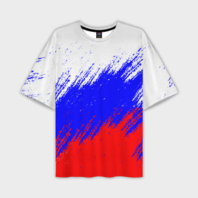 Мужская футболка oversize 3D с принтом Россия в Курске,  |  | russia | герб | государство | наша раша | патриотизм | раша | россия | россия 2020 | страна | флаг | флаг россии | я русский
