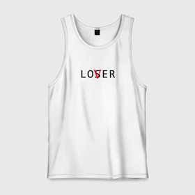 Мужская майка хлопок с принтом Lover   loser , 100% хлопок |  | loser | lover | неудачник