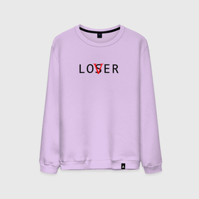 Мужской свитшот хлопок с принтом Lover   loser в Кировске, 100% хлопок |  | loser | lover | неудачник