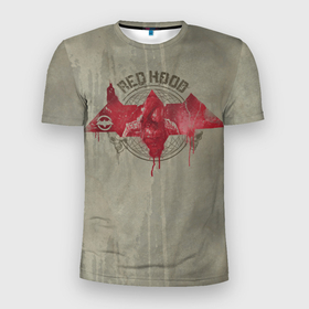 Мужская футболка 3D Slim с принтом Red Hood в Новосибирске, 100% полиэстер с улучшенными характеристиками | приталенный силуэт, круглая горловина, широкие плечи, сужается к линии бедра | batman | batman arkham knight | red hood | vdzabma | бэтмен | бэтмен рыцарь аркхема | красный колпак