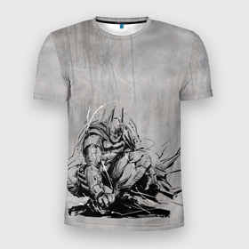 Мужская футболка 3D Slim с принтом Batman: Arkham Knight в Екатеринбурге, 100% полиэстер с улучшенными характеристиками | приталенный силуэт, круглая горловина, широкие плечи, сужается к линии бедра | batman | batman arkham knight | vdzabma | бэтмен | бэтмен рыцарь аркхема