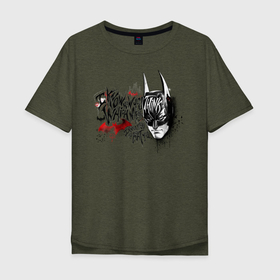 Мужская футболка хлопок Oversize с принтом I Know How You Think , 100% хлопок | свободный крой, круглый ворот, “спинка” длиннее передней части | batman | batman arkham knight | vdzabma | бэтмен | бэтмен рыцарь аркхема