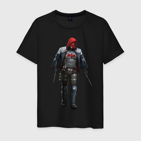 Мужская футболка хлопок с принтом Red Hood , 100% хлопок | прямой крой, круглый вырез горловины, длина до линии бедер, слегка спущенное плечо. | batman | batman arkham knight | red hood | vdzabma | бэтмен | бэтмен рыцарь аркхема | красный колпак