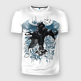 Мужская футболка 3D Slim с принтом Batman: Arkham Knight в Новосибирске, 100% полиэстер с улучшенными характеристиками | приталенный силуэт, круглая горловина, широкие плечи, сужается к линии бедра | batman | batman arkham knight | vdzabma | бэтмен | бэтмен рыцарь аркхема