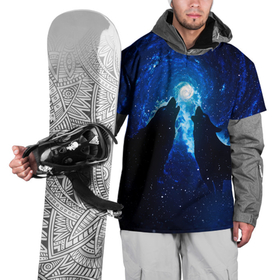 Накидка на куртку 3D с принтом Волки силуэты звездное небо , 100% полиэстер |  | верность | вместе | вой | волки | вселенная | двое | животные | закрученный | звездное небо | космос | луна | любовь | пара | рядом | силуэты | спираль | темный