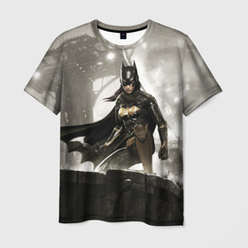 Мужская футболка 3D с принтом Batgirl в Новосибирске, 100% полиэфир | прямой крой, круглый вырез горловины, длина до линии бедер | batgirl | batman | batman arkham knight | vdzabma | бэтгерл | бэтмен | бэтмен рыцарь аркхема