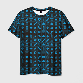 Мужская футболка 3D с принтом Batman pattern в Петрозаводске, 100% полиэфир | прямой крой, круглый вырез горловины, длина до линии бедер | batman | batman arkham knight | vdzabma | бэтмен | бэтмен рыцарь аркхема