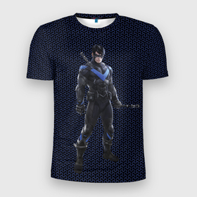 Мужская футболка 3D спортивная с принтом Nightwing в Петрозаводске, 100% полиэстер с улучшенными характеристиками | приталенный силуэт, круглая горловина, широкие плечи, сужается к линии бедра | batman | batman arkham knight | nightwing | vdzabma | бэтмен | бэтмен рыцарь аркхема | найтвинг