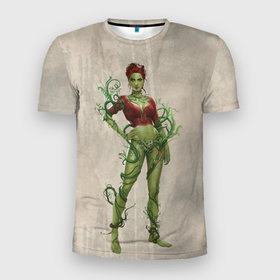Мужская футболка 3D спортивная с принтом Poison Ivy в Тюмени, 100% полиэстер с улучшенными характеристиками | приталенный силуэт, круглая горловина, широкие плечи, сужается к линии бедра | batman | batman arkham knight | poison ivy | vdzabma | бэтмен | бэтмен рыцарь аркхема | ядовитый плющ