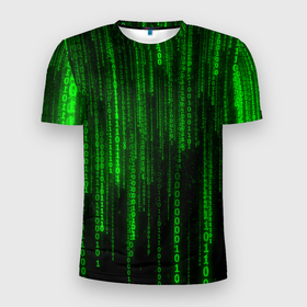 Мужская футболка 3D спортивная с принтом Матрица код цифры программист , 100% полиэстер с улучшенными характеристиками | приталенный силуэт, круглая горловина, широкие плечи, сужается к линии бедра | бинарный код | веб | вирус | всемирная паутина | двоичный код | зеленый | интернет | информация | кибер | код | кодер | кодирование | матрица | наука | олдскул | по | программирование
