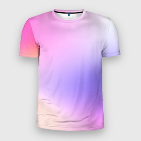Мужская футболка 3D спортивная с принтом светлый градиент розовый мода в Курске, 100% полиэстер с улучшенными характеристиками | приталенный силуэт, круглая горловина, широкие плечи, сужается к линии бедра | без логотипов | градиент | желтый | краска | кремовый | легкий | мода | нежный | пастельный | переход | плавный | простой | розовый | светлый | сиреневый | тай дай | тайдай | фиолетовый