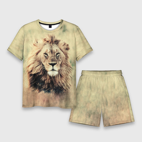 Мужской костюм с шортами 3D с принтом Lion King в Екатеринбурге,  |  | animals | king | lion | африка | взгляд | голова | грива | дикие | животные | зверек | зверь | зодиак | клыки | король | кот | кошак | кошка | лапы | лев | лео | львенок | оскал | природа | саванна | симба | созвездие