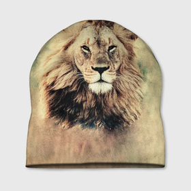 Шапка 3D с принтом Lion King в Кировске, 100% полиэстер | универсальный размер, печать по всей поверхности изделия | animals | king | lion | африка | взгляд | голова | грива | дикие | животные | зверек | зверь | зодиак | клыки | король | кот | кошак | кошка | лапы | лев | лео | львенок | оскал | природа | саванна | симба | созвездие