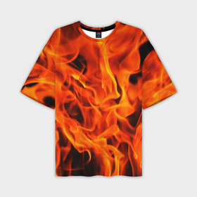 Мужская футболка oversize 3D с принтом Огонь в Тюмени,  |  | fire | в огне | взрыв | огненный | огонь | пожар | текстура