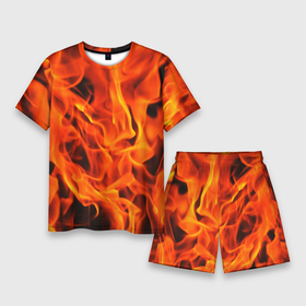 Мужской костюм с шортами 3D с принтом Огонь в Белгороде,  |  | fire | в огне | взрыв | огненный | огонь | пожар | текстура