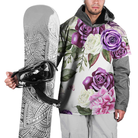 Накидка на куртку 3D с принтом Красивые розы , 100% полиэстер |  | белые розы | белый | необычные | розовый | розы | синие розы | синий | фиолетовые розы | фиолетовый | цветы