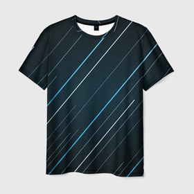 Мужская футболка 3D с принтом Абстракция в Новосибирске, 100% полиэфир | прямой крой, круглый вырез горловины, длина до линии бедер | оттенки | переход | плавный переход | повседневные | радуга | фон | цвета