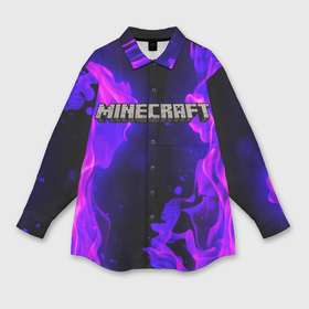 Мужская рубашка oversize 3D с принтом Minecraft ,  |  | Тематика изображения на принте: creeper | game | minecraft | блоки | игра | квадраты | компьютерная | крипер | майнкрафт | огонь