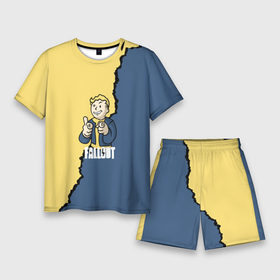 Мужской костюм с шортами 3D с принтом Fallout logo boy ,  |  | boy | fallout | game | newvegas | nukacola | shelter | апокалипсис | вегас | война | игра | игроман | компьютерные | лого | логотип | логотипигры | наездник | оружие | персонажи | постапокалипсис | свобода | симулятор