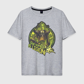 Мужская футболка хлопок Oversize с принтом Their number is legion , 100% хлопок | свободный крой, круглый ворот, “спинка” длиннее передней части | Тематика изображения на принте: 