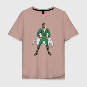 Мужская футболка хлопок Oversize с принтом Супер Герой Педро в Курске, 100% хлопок | свободный крой, круглый ворот, “спинка” длиннее передней части | dc | shazam | super hero pedro | vdsvar | warner bros. | билли бэтсон | супер герой педро | супергерой | шазам