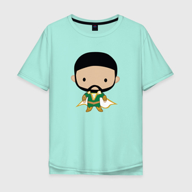 Мужская футболка хлопок Oversize с принтом Маленький Педро в Новосибирске, 100% хлопок | свободный крой, круглый ворот, “спинка” длиннее передней части | dc | shazam | super hero pedro | vdsvar | warner bros. | билли бэтсон | педро пена | супер герой педро | супергерой | шазам