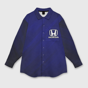 Мужская рубашка oversize 3D с принтом Honda в Тюмени,  |  | honda | авто | автомобиль | логотип | марка | машина | надпись | текстура | хонда