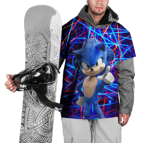 Накидка на куртку 3D с принтом Sonic. , 100% полиэстер |  | game | sonic | sonic the hedgehog | видеоигра | доктор эггман | ёж | ёж соник | игра | сега | синий антропоморфный ёж | соник | соник в кино