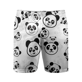 Мужские шорты спортивные с принтом Панды в Петрозаводске,  |  | арт | животное | животные | зверь | картинка | коала | медведь | мишка | настроение | пальма | панда | панды | рисунок | текстура