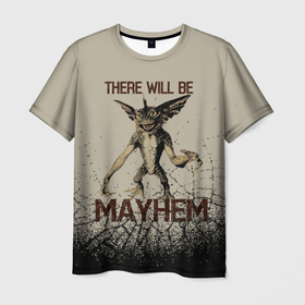 Мужская футболка 3D с принтом There will be MAYHEM в Санкт-Петербурге, 100% полиэфир | прямой крой, круглый вырез горловины, длина до линии бедер | gizmo | gremlins | mogwai | vdzajul | гизмо | гремлины | магвай