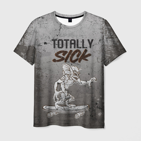 Мужская футболка 3D с принтом Totaly sick , 100% полиэфир | прямой крой, круглый вырез горловины, длина до линии бедер | gizmo | gremlins | mogwai | vdzajul | гизмо | гремлины | магвай