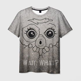 Мужская футболка 3D с принтом Wait, What в Тюмени, 100% полиэфир | прямой крой, круглый вырез горловины, длина до линии бедер | gizmo | gremlins | mogwai | vdzajul | гизмо | гремлины | магвай