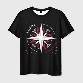 Мужская футболка 3D с принтом Louna - Полюса в Кировске, 100% полиэфир | прямой крой, круглый вырез горловины, длина до линии бедер | группа louna | группа луна | луна | луна певица | песня луна | рок группа