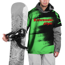 Накидка на куртку 3D с принтом Kawasaki в Петрозаводске, 100% полиэстер |  | kawasaki | moto | ninja | брызги | дорога | кавасаки | краска | мотоцикл | надпись | неон | ниндзя | паутина | скорость | текстура