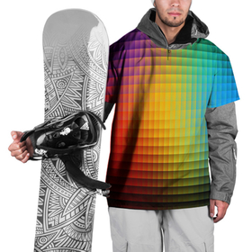 Накидка на куртку 3D с принтом Радужный градиент , 100% полиэстер |  | градиент | радуга | радужный градиент | разнообразие оттенков