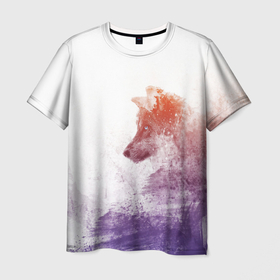 Мужская футболка 3D с принтом ВОЛК(D) в Тюмени, 100% полиэфир | прямой крой, круглый вырез горловины, длина до линии бедер | wolf | волк | волки | волчица | животные | одинокий волк