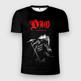 Мужская футболка 3D Slim с принтом Dio 6 в Тюмени, 100% полиэстер с улучшенными характеристиками | приталенный силуэт, круглая горловина, широкие плечи, сужается к линии бедра | dio | hard | rock | ronnie james dio | дио | рок | хард