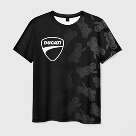 Мужская футболка 3D с принтом DUCATI [1] в Новосибирске, 100% полиэфир | прямой крой, круглый вырез горловины, длина до линии бедер | ducati | moto | дукати | мото | мотоцикл